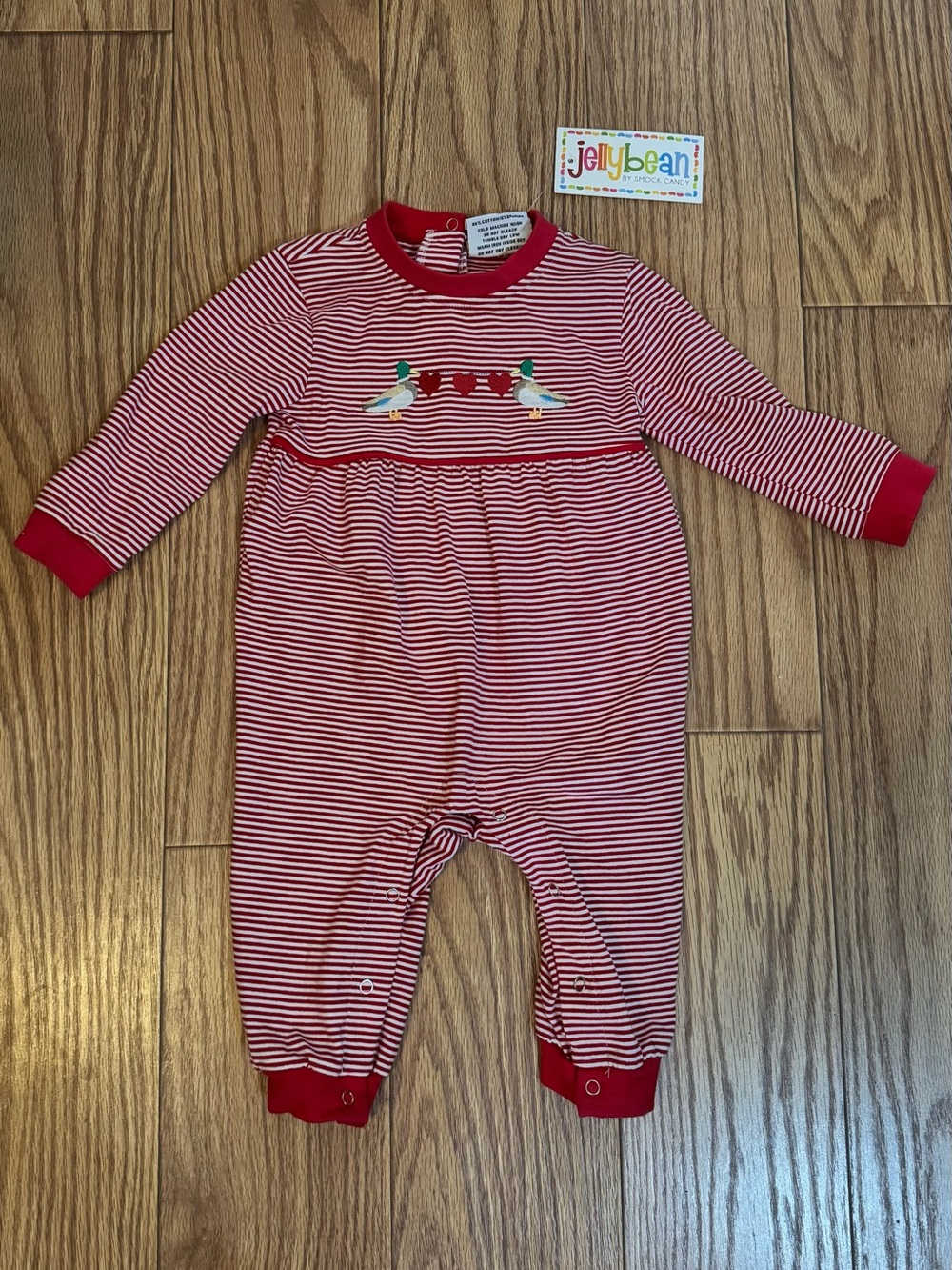 NWT Jellybean 12 month romper
In flawless condition. 
Embroidered ducks and hear